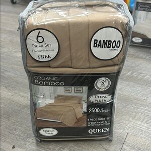 BAMBOO Organic Ultra Plush Tan Queen Sheet Set